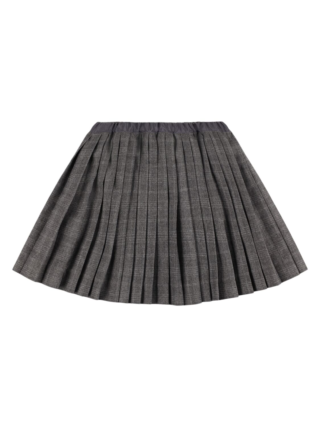 BONPOINT CHECK PRINT POLY BLEND PLEATED SKIRT 