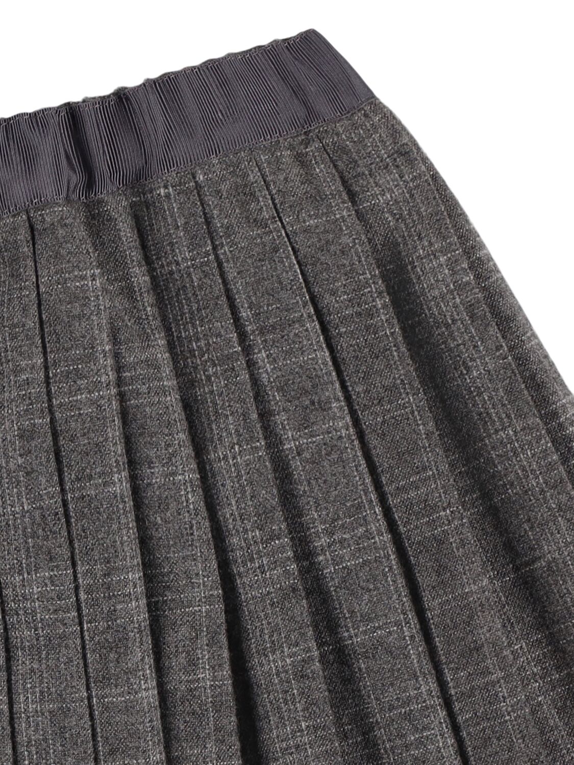 BONPOINT CHECK PRINT POLY BLEND PLEATED SKIRT 