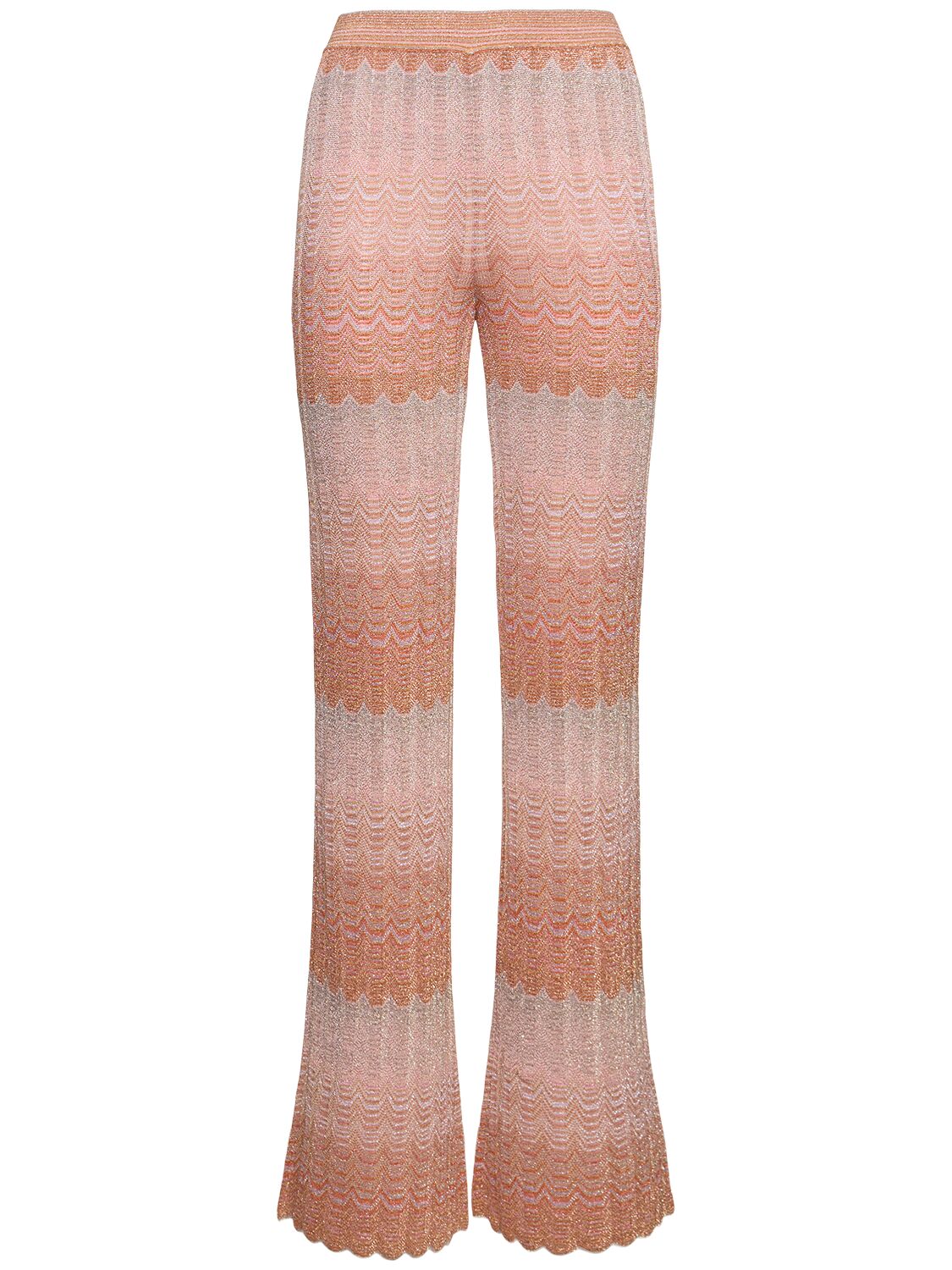 Pantalon Évasé En Maille De Lamé De Viscose - MISSONI - Modalova