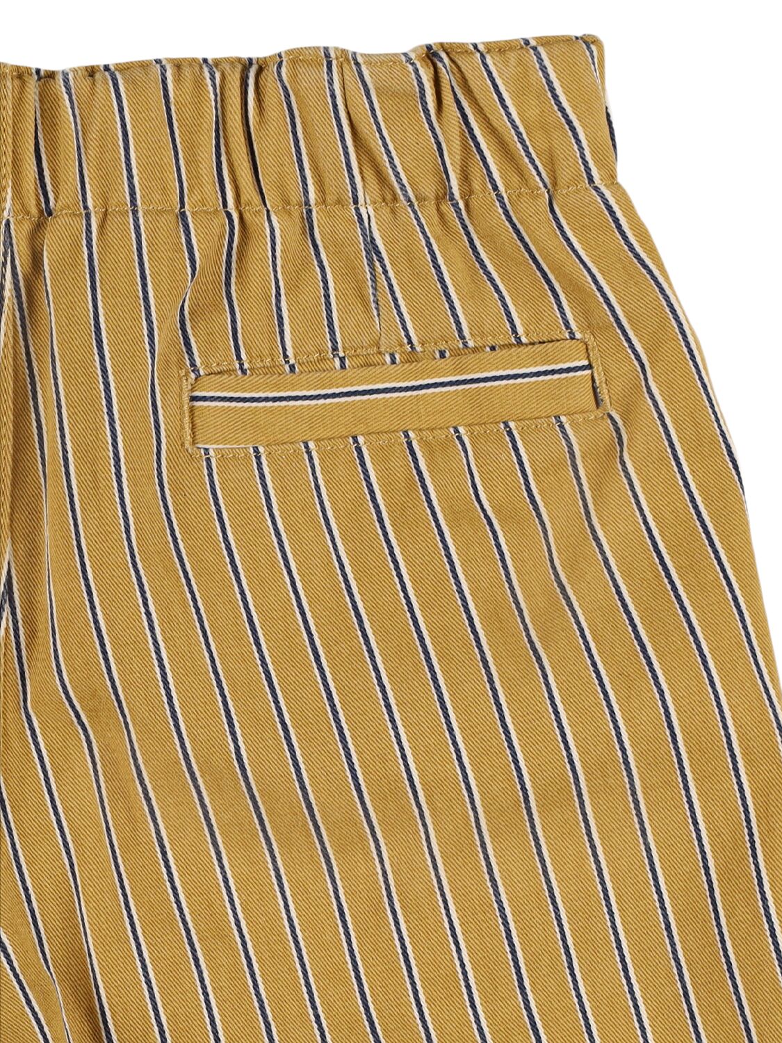 Shop Il Gufo Cotton Striped Shorts In Beige