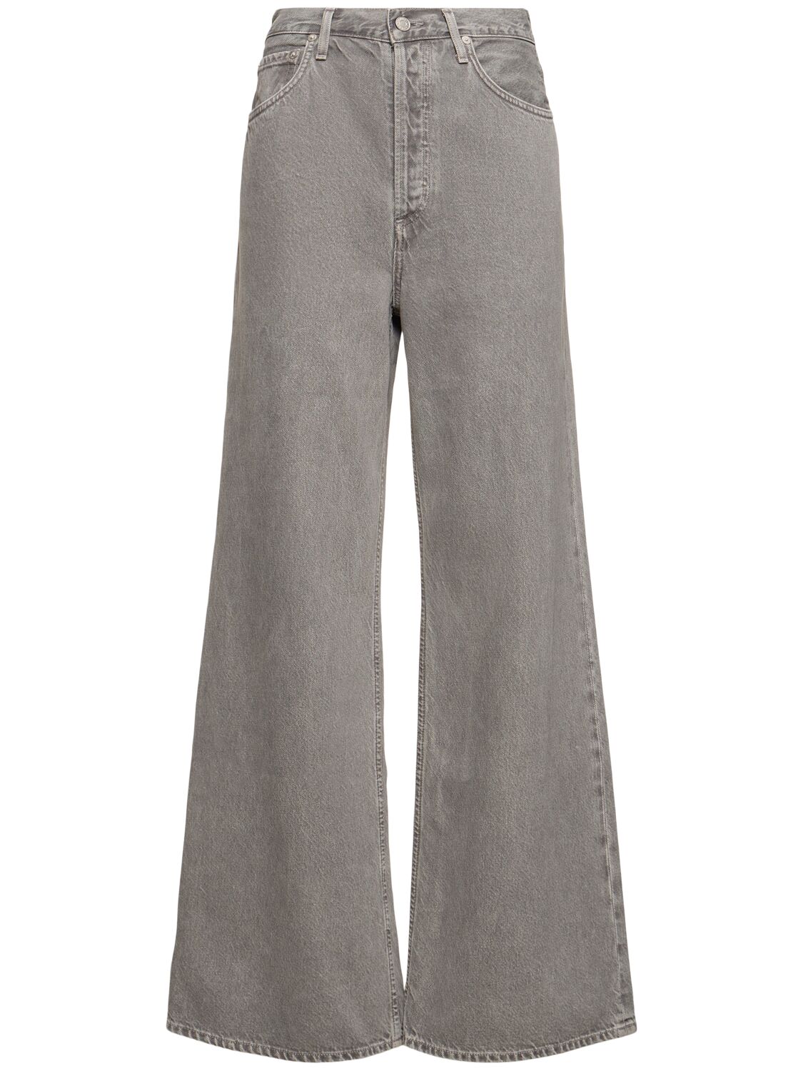 Agolde Low Slung Baggy Jeans In Gray
