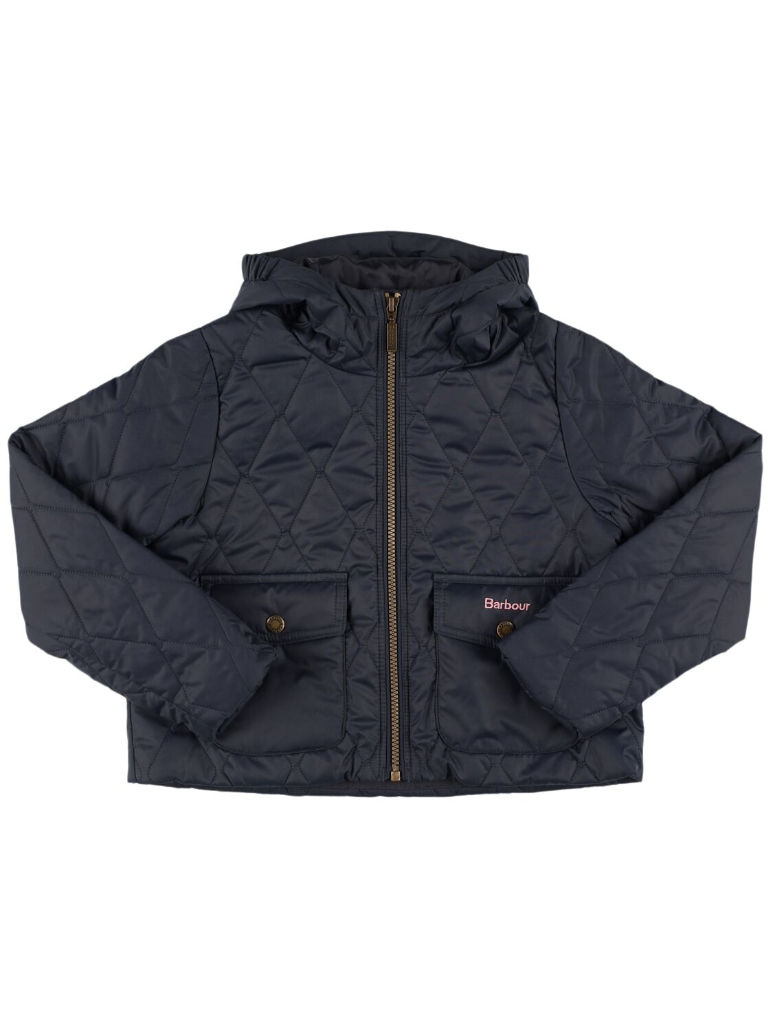 Barbour Kids' Venton Quilted Puffer Jacket In Black