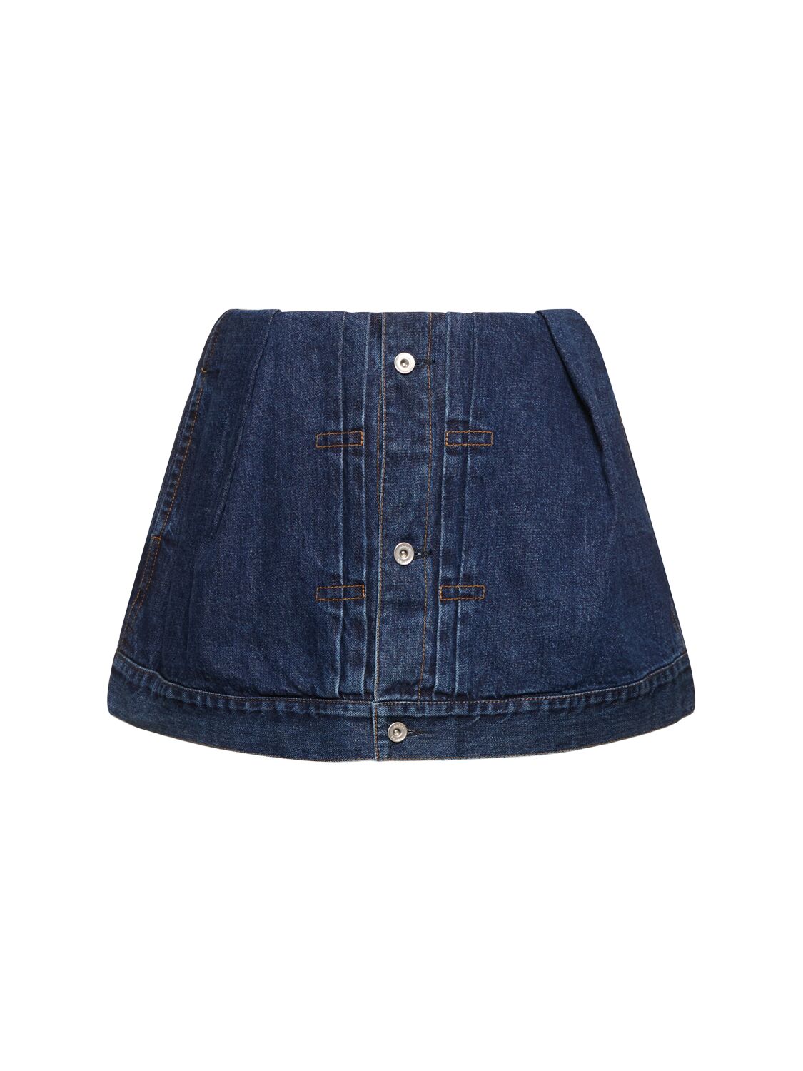 Shop Sacai Denim Shorts In Blue