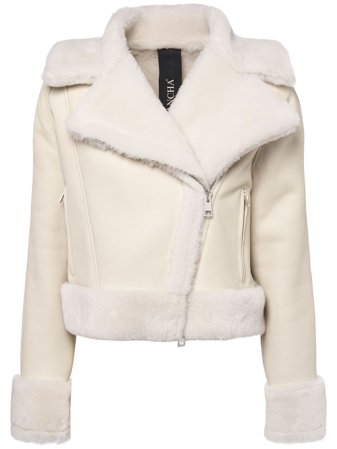 Blancha Shearling Jacket In White