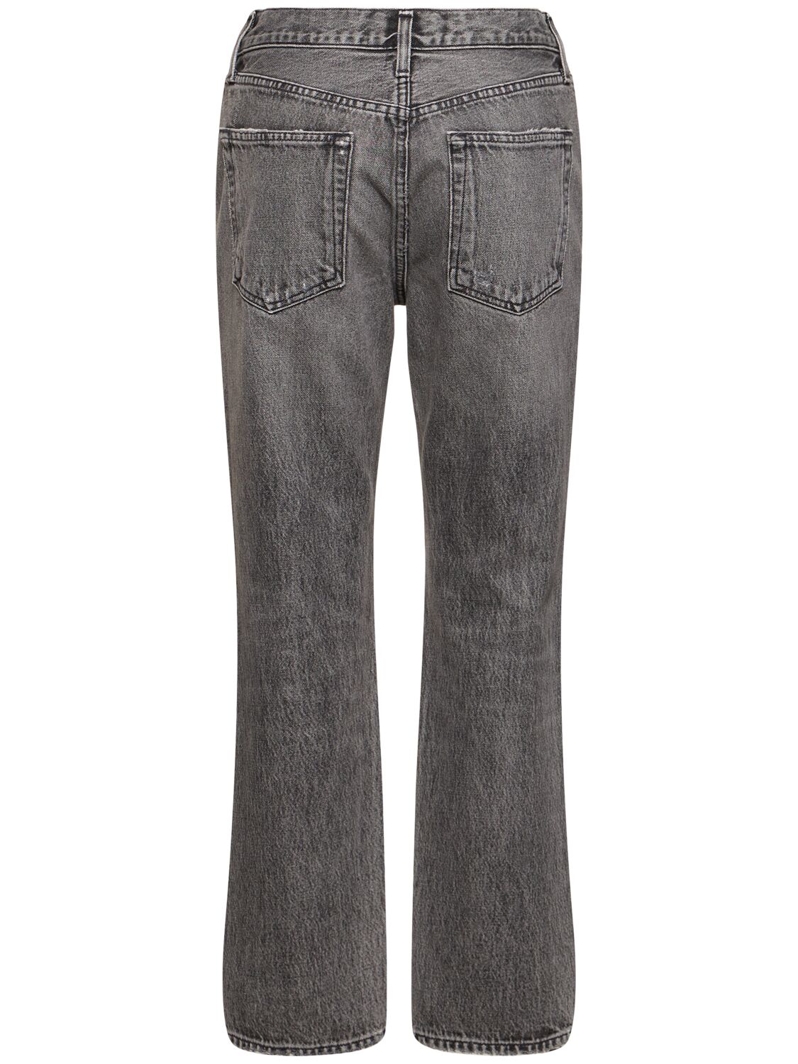 Shop Agolde Valen High Rise Straight Jeans In Grey