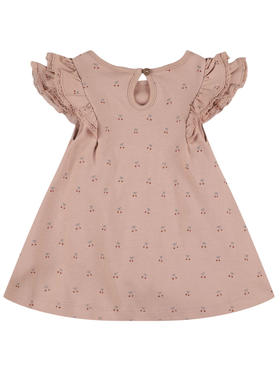 Shop Quincy Mae Printed Organic Cotton Dress In Pink