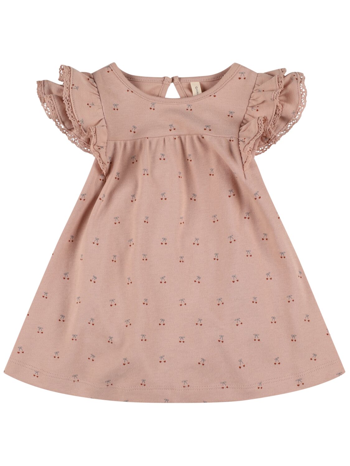 Quincy Mae Kids' Printed Organic Cotton Dress In Pink