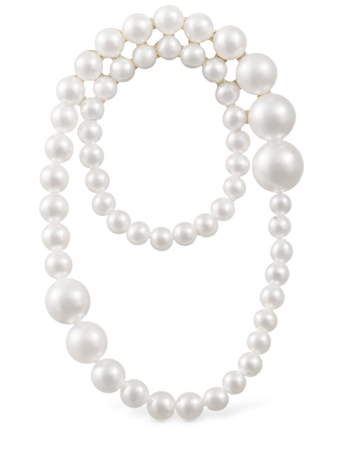 Sophie Bille Brahe Embrassée 14kt金&珍珠单耳环 In Pearl