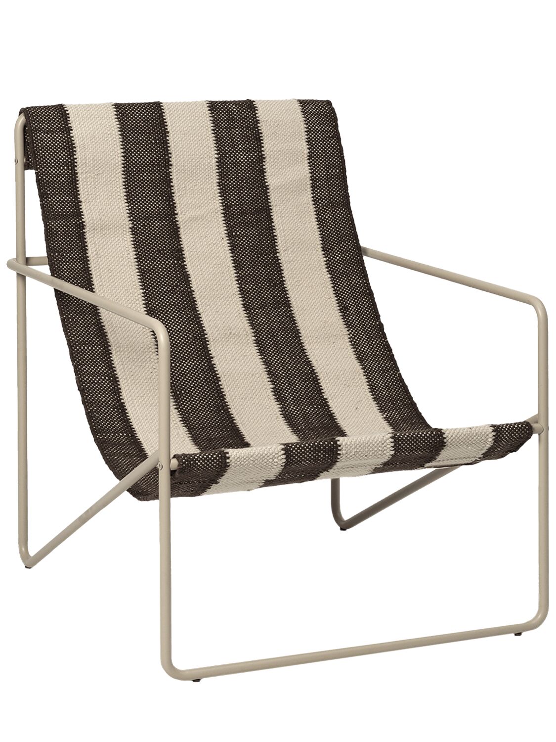 Ferm Living Striped Desert Lounge Chair In Beige