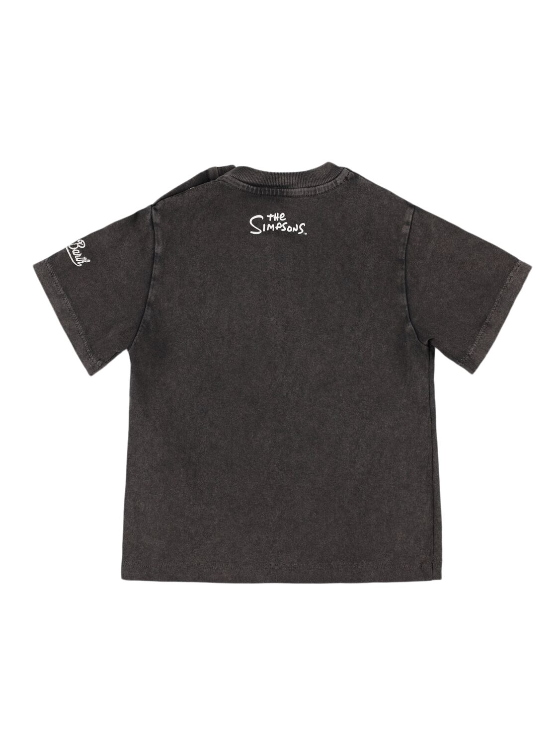 Shop Mc2 Saint Barth Bart Simpson Print Cotton Jersey T-shirt In Black