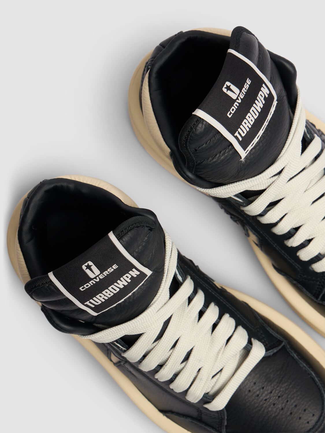 Shop Drkshdw X Converse Turbowpn Leather Sneakers In Black,white