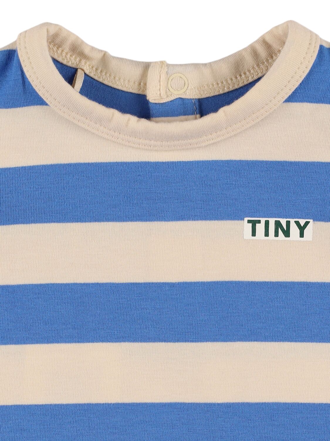 Shop Tiny Cottons Striped Pima Cotton T-shirt In Blue,beige