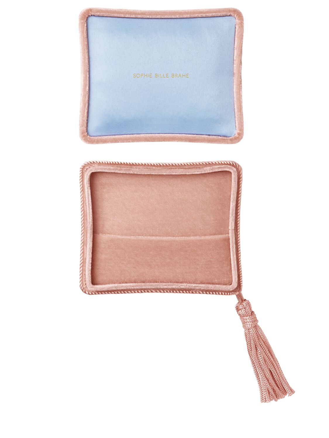 Shop Sophie Bille Brahe Velvet Bellini Jewelry Box W/ Tassel In Pink/blue