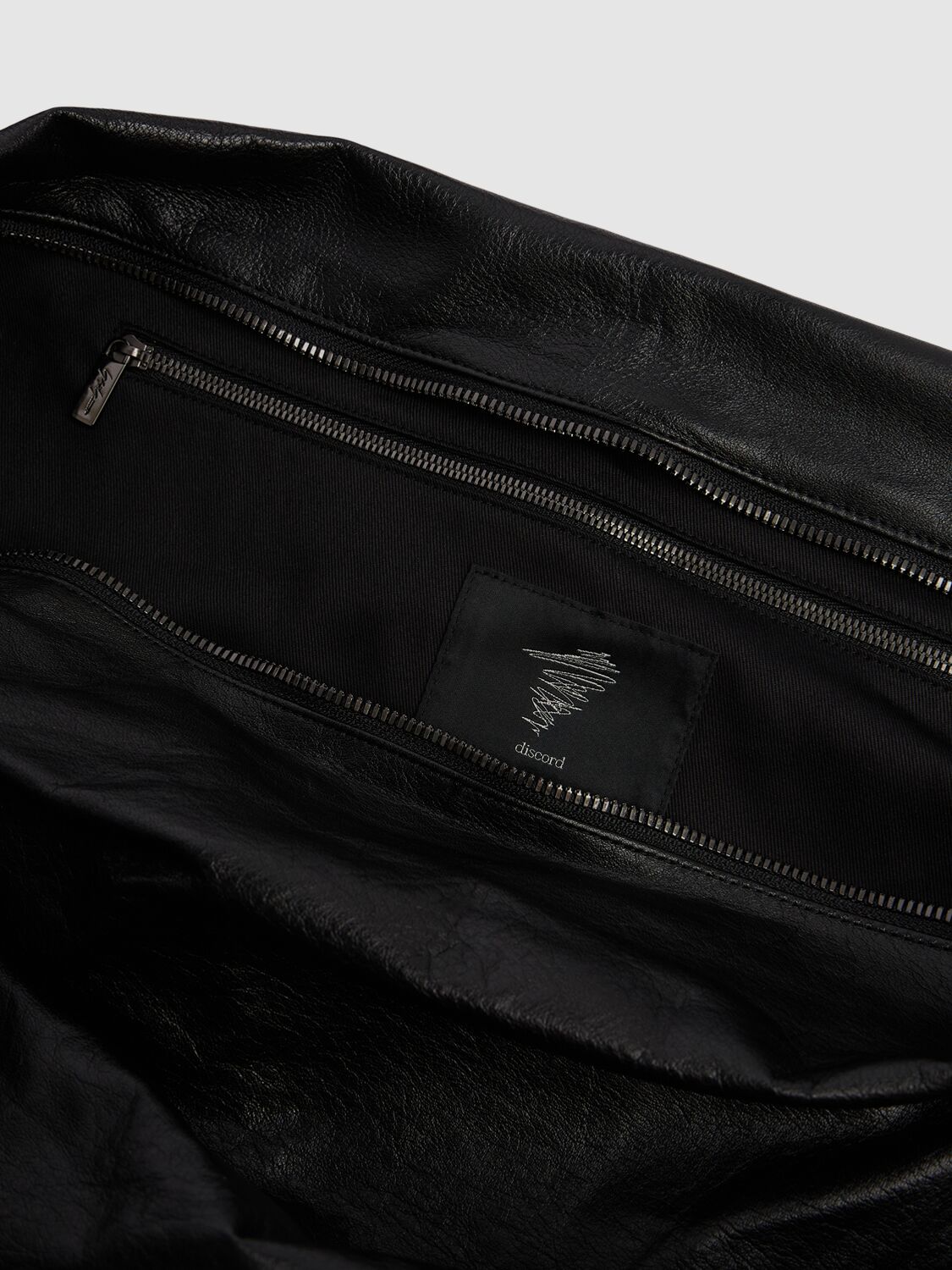 Shop Yohji Yamamoto Puff Medium Leather Crossbody Bag In Black
