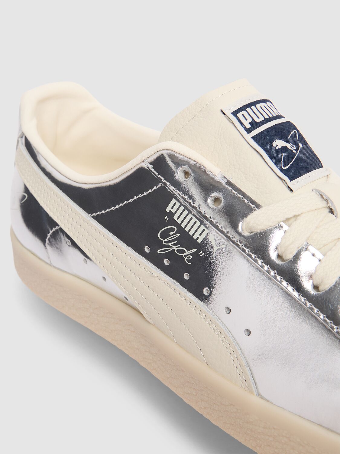 Shop Puma Clyde 3024 Sneakers In Silver