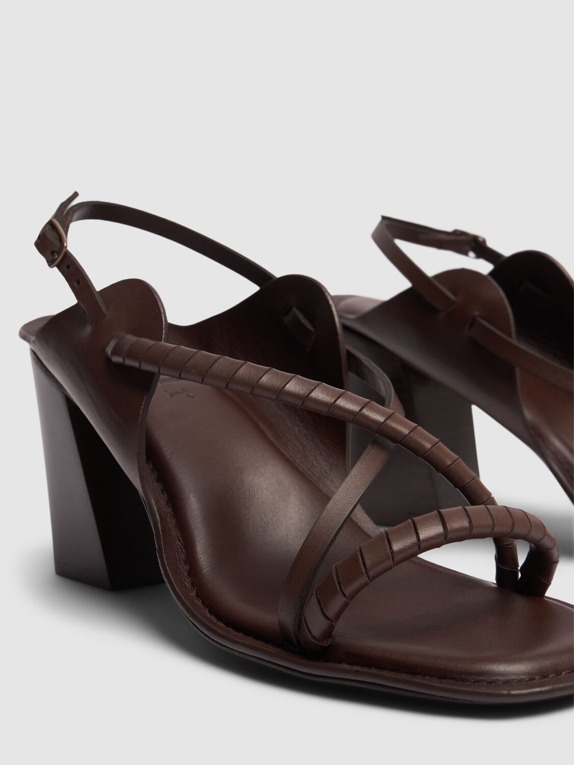 Shop Soeur 90mm Alma Leather Sandals In Brown