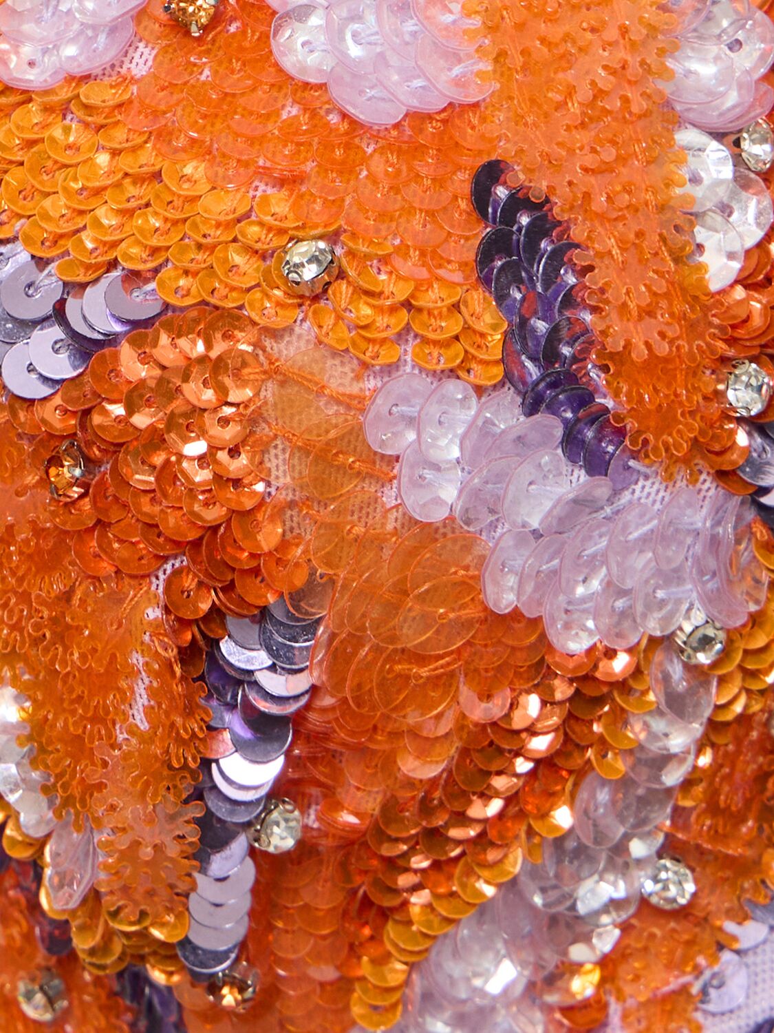 Shop Des Phemmes Embroidered Tulle Bra In Orange,lilac