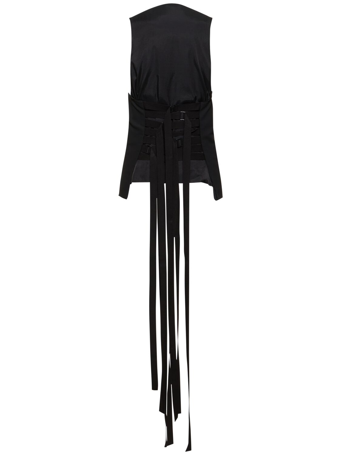 Shop Ann Demeulemeester Ludwig Cotton Belted Waistcoat In Black