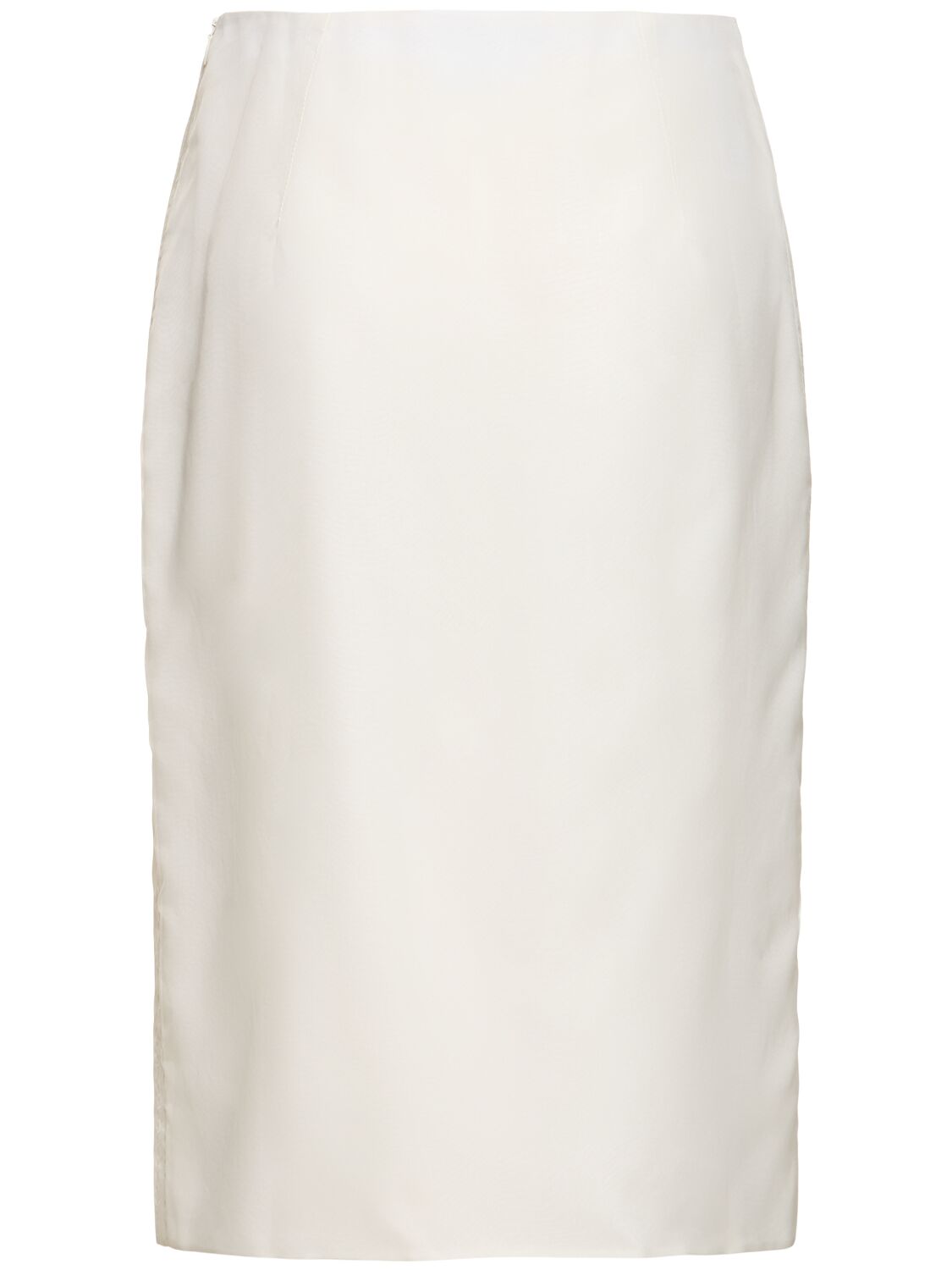 Shop Des Phemmes Organza Rounded Edge Mini Skirt In White
