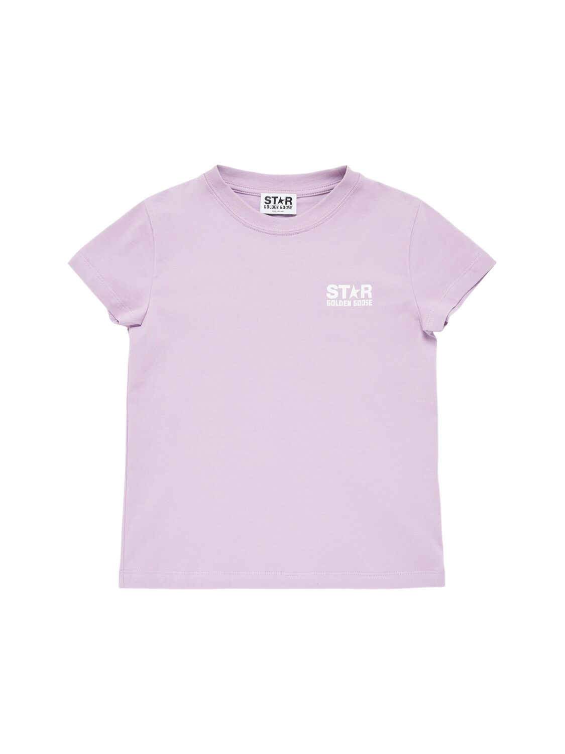 Golden Goose Star Logo Cotton T-shirt In Fair Orchid