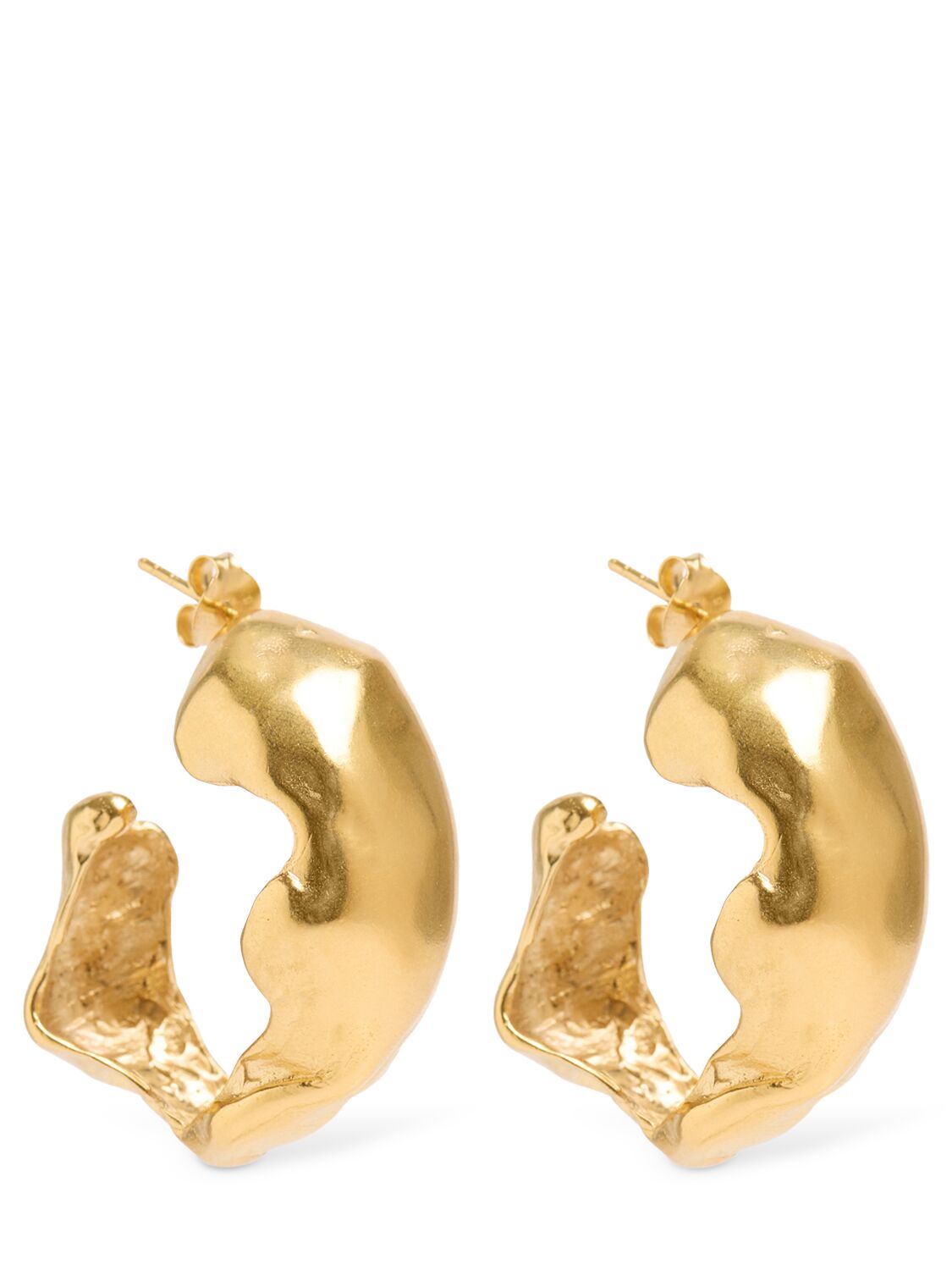 Simuero Pompas Hoop Earrings In Gold