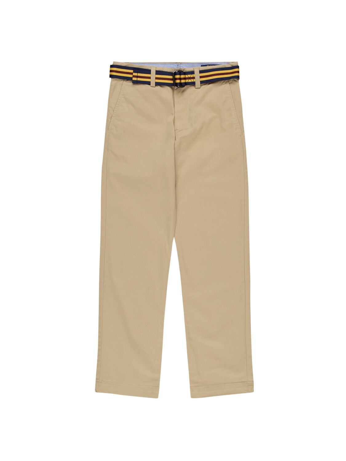 Ralph Lauren Kids' Stretch Cotton Twill Chino Trousers W/ Belt In Neutral