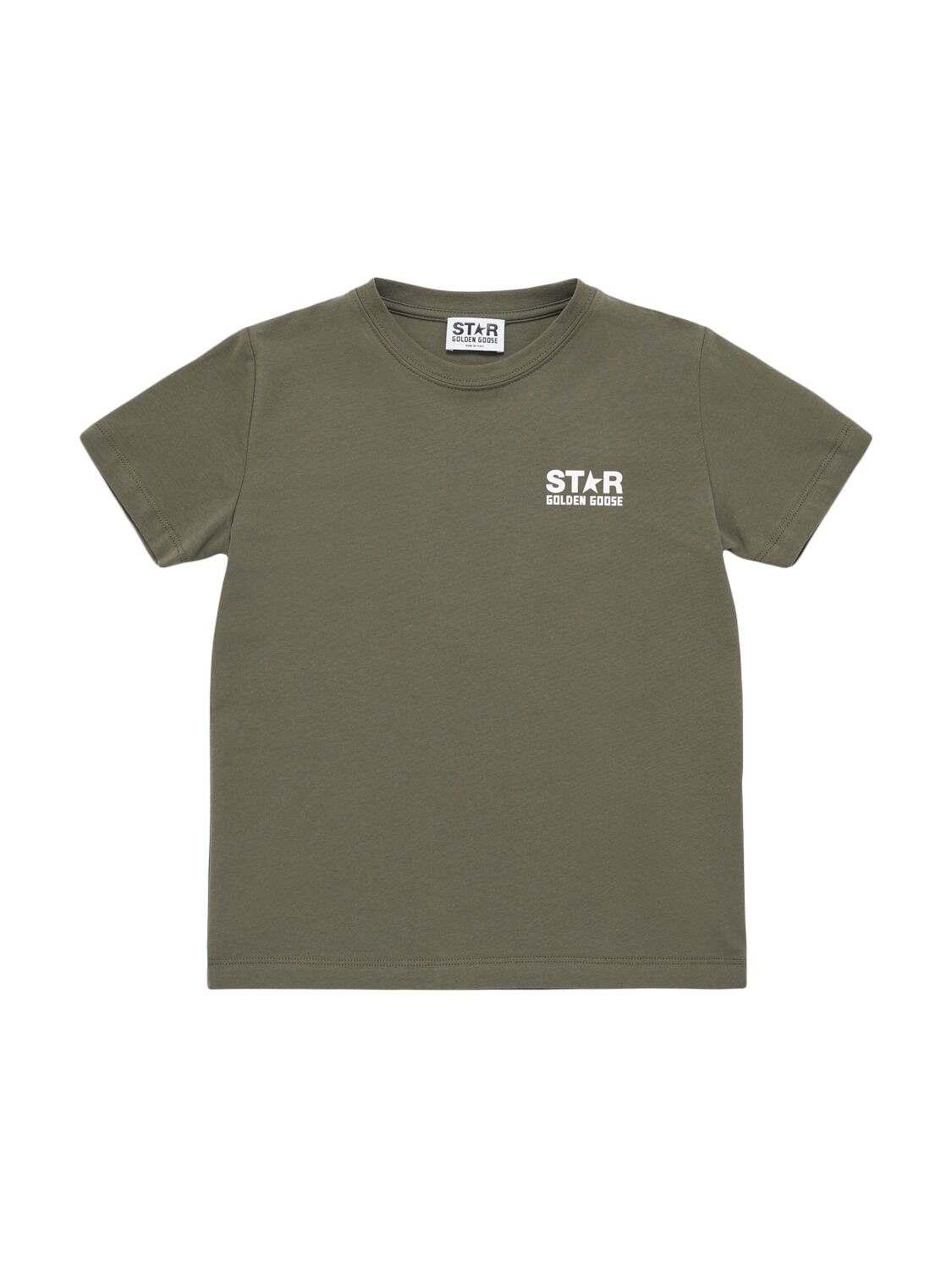 Golden Goose Star Logo Cotton T-shirt In Gray