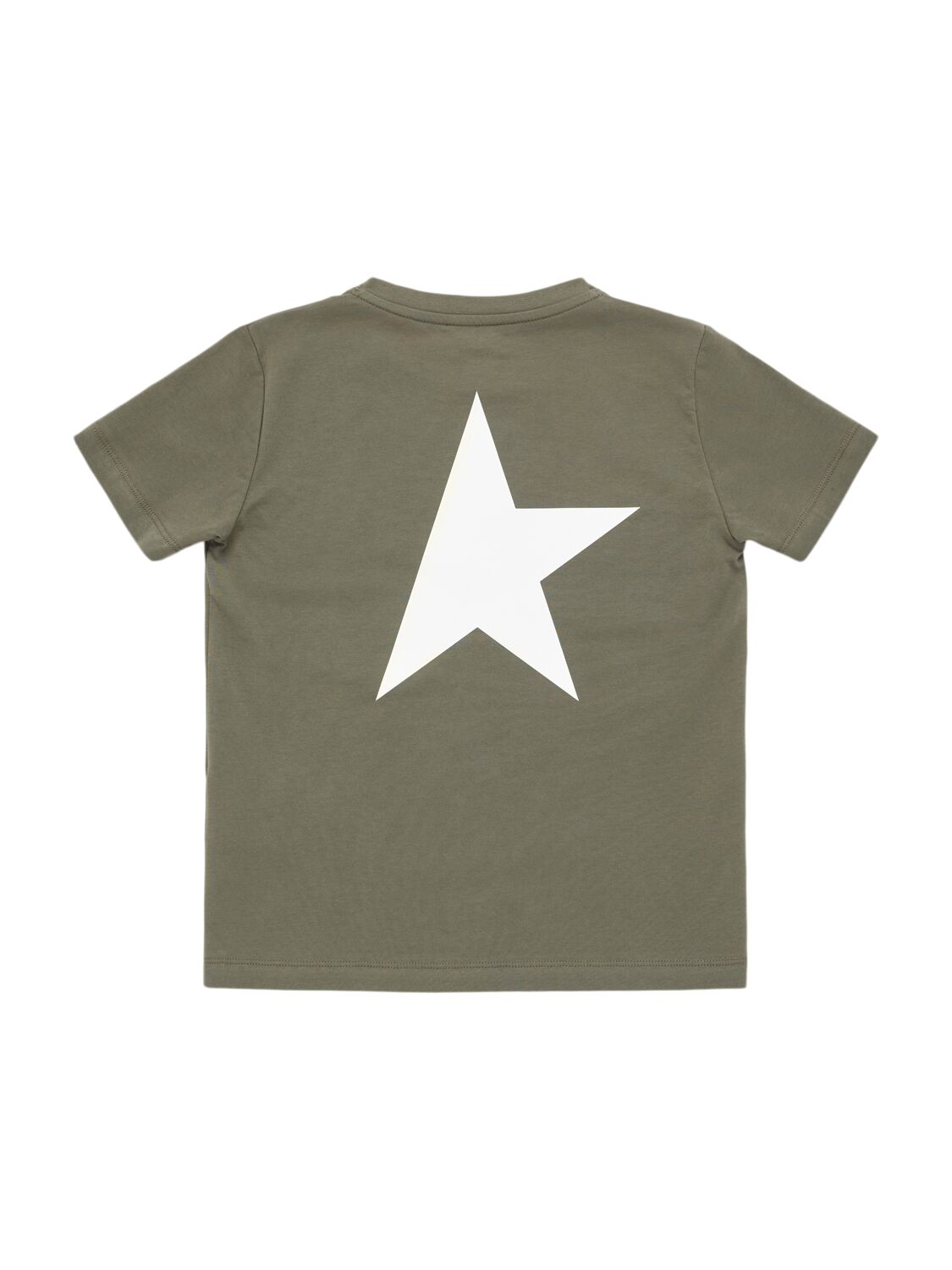 Golden Goose Star Logo Cotton T-shirt In Green