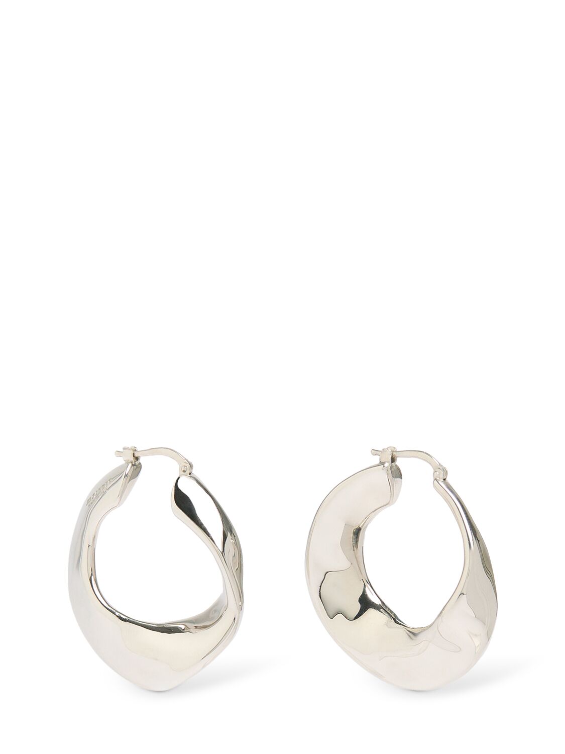 Jil Sander Small Hoop Earrings In Silver