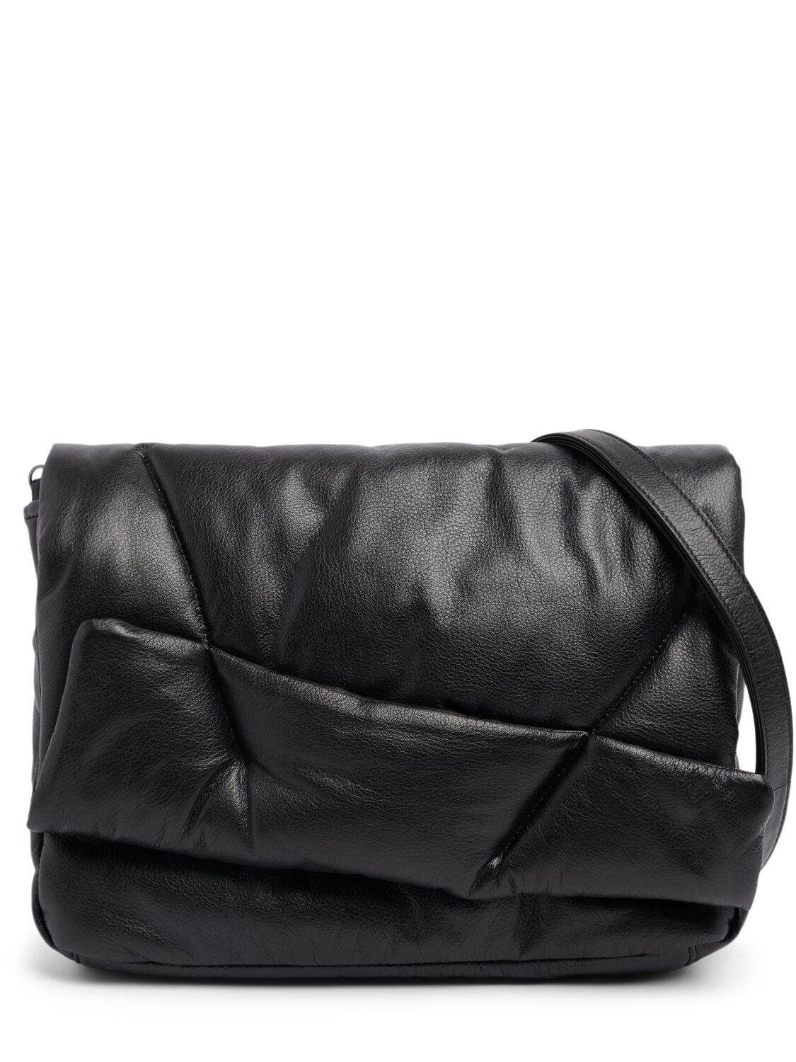 Yohji Yamamoto Medium Quilted Leather Bag In Black