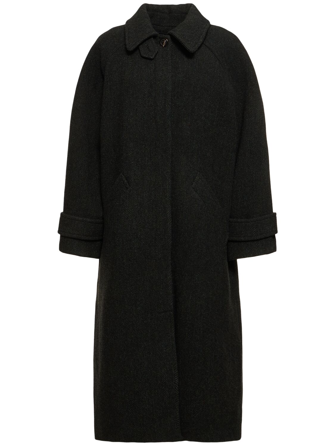 Soeur Berlin Wool Long Coat In Black