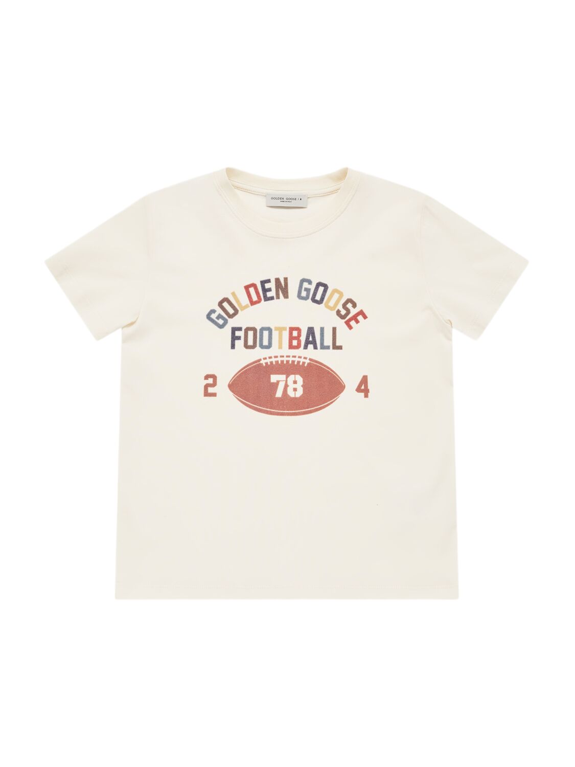 Golden Goose Journey Logo Cotton T-shirt In Neutral