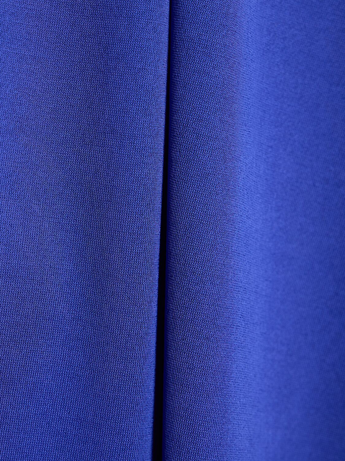 Shop Ann Demeulemeester Seda Ultralight Jersey Long Dress In Blue