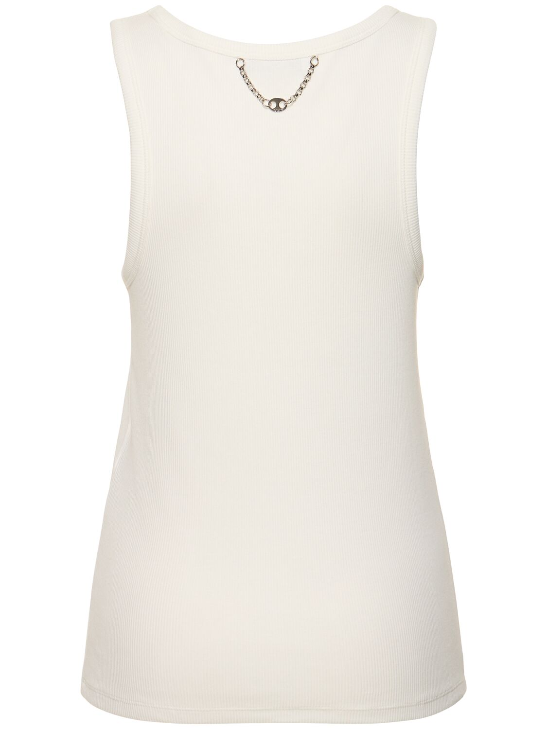 Shop Rabanne Printed Jersey Top In White