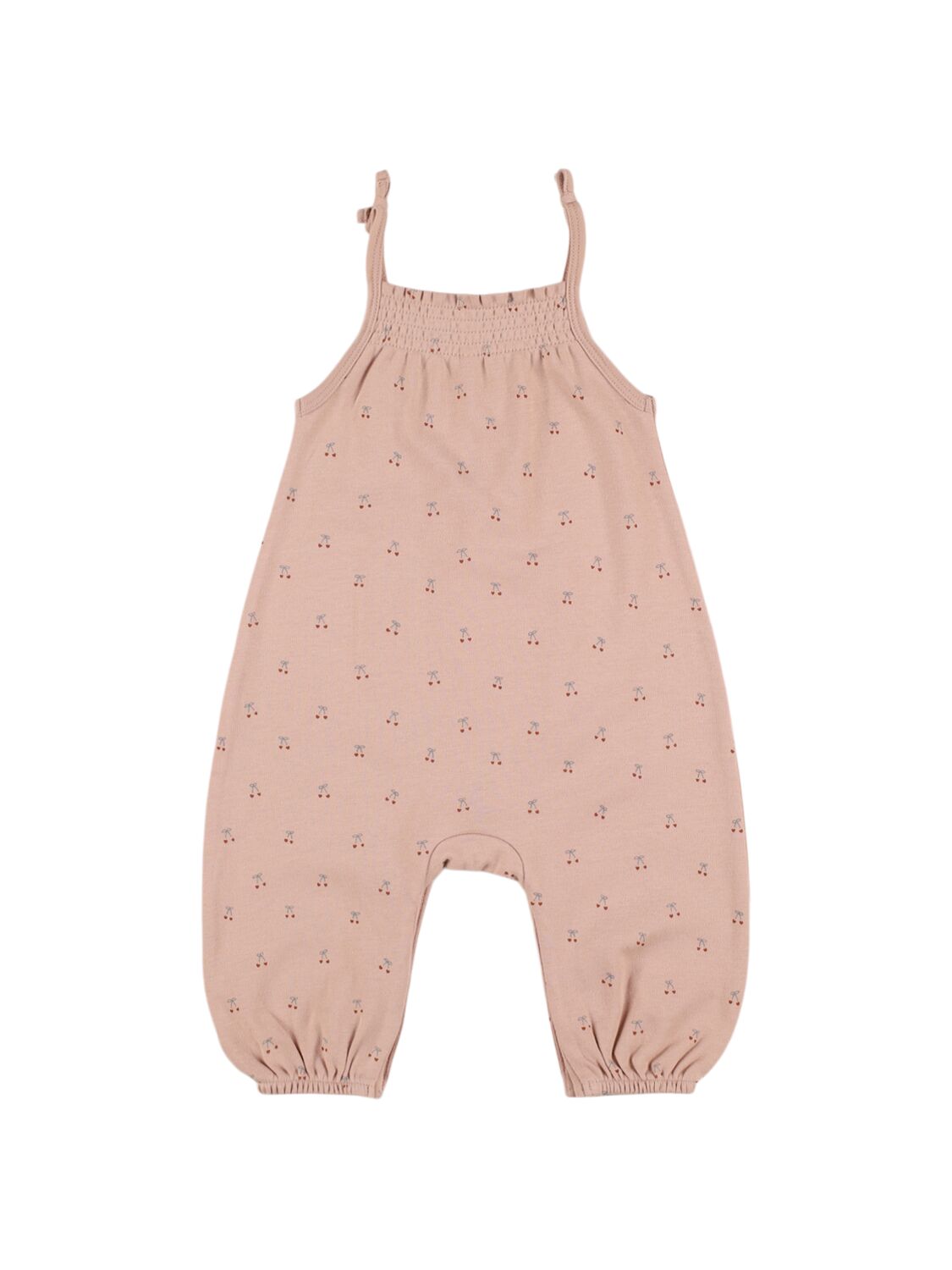 Shop Quincy Mae Printed Organic Cotton Romper In Pink