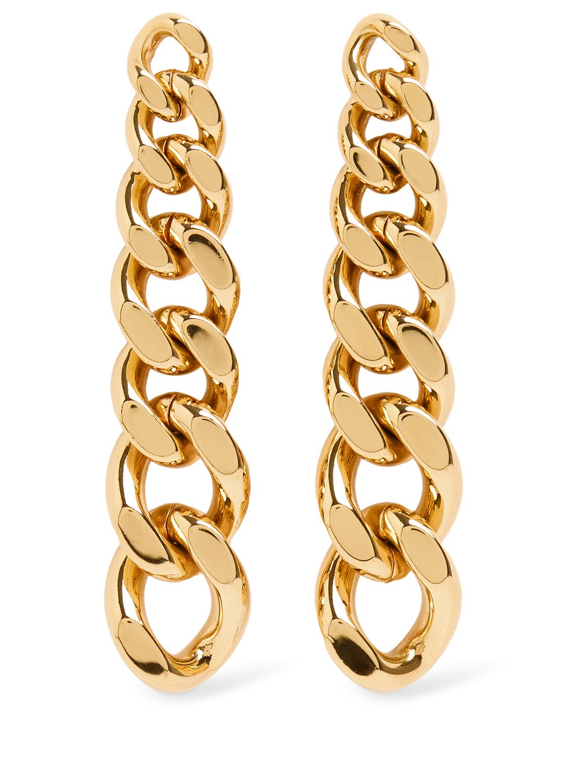 Jil Sander Chain Pendant Earrings In Gold
