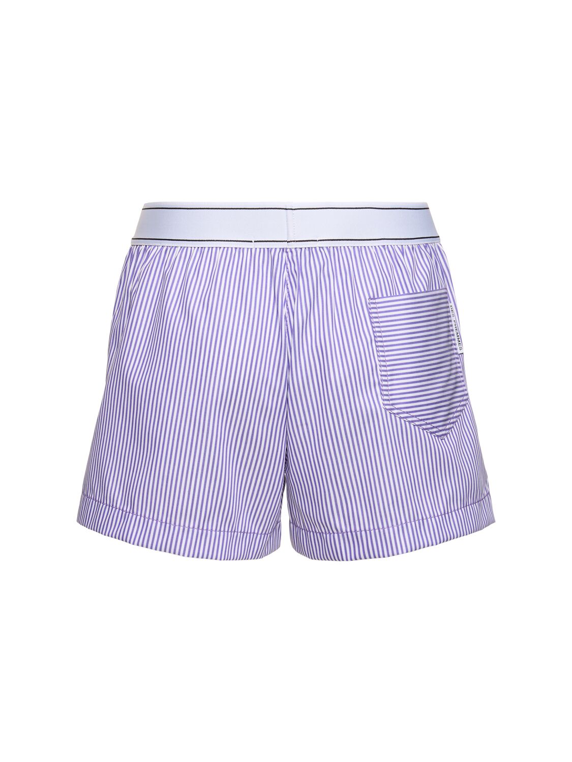 Shop Des Phemmes Striped Poplin Shorts In Multi Lilac