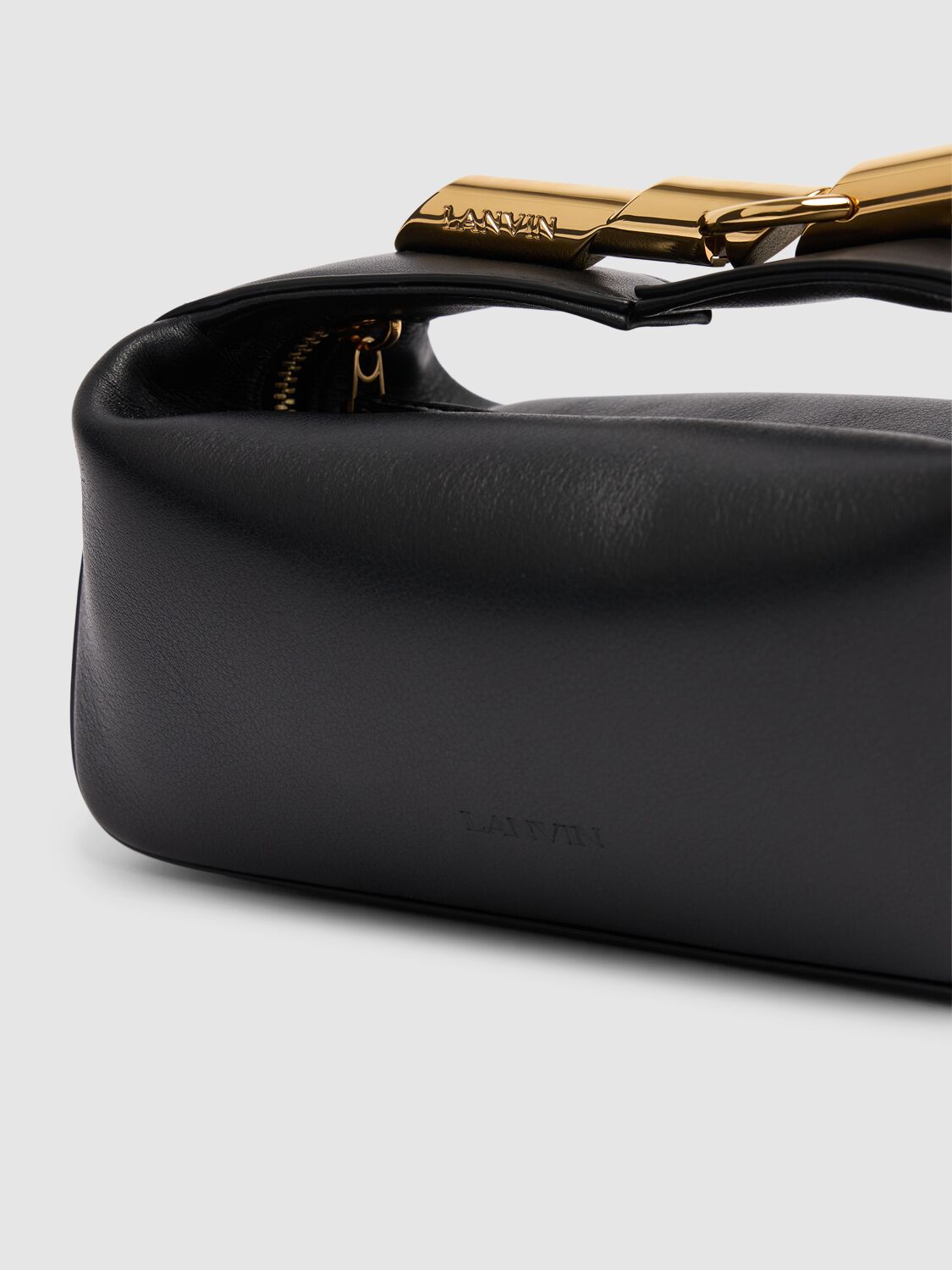 Shop Lanvin Haute Sequence Leather Clutch In Black