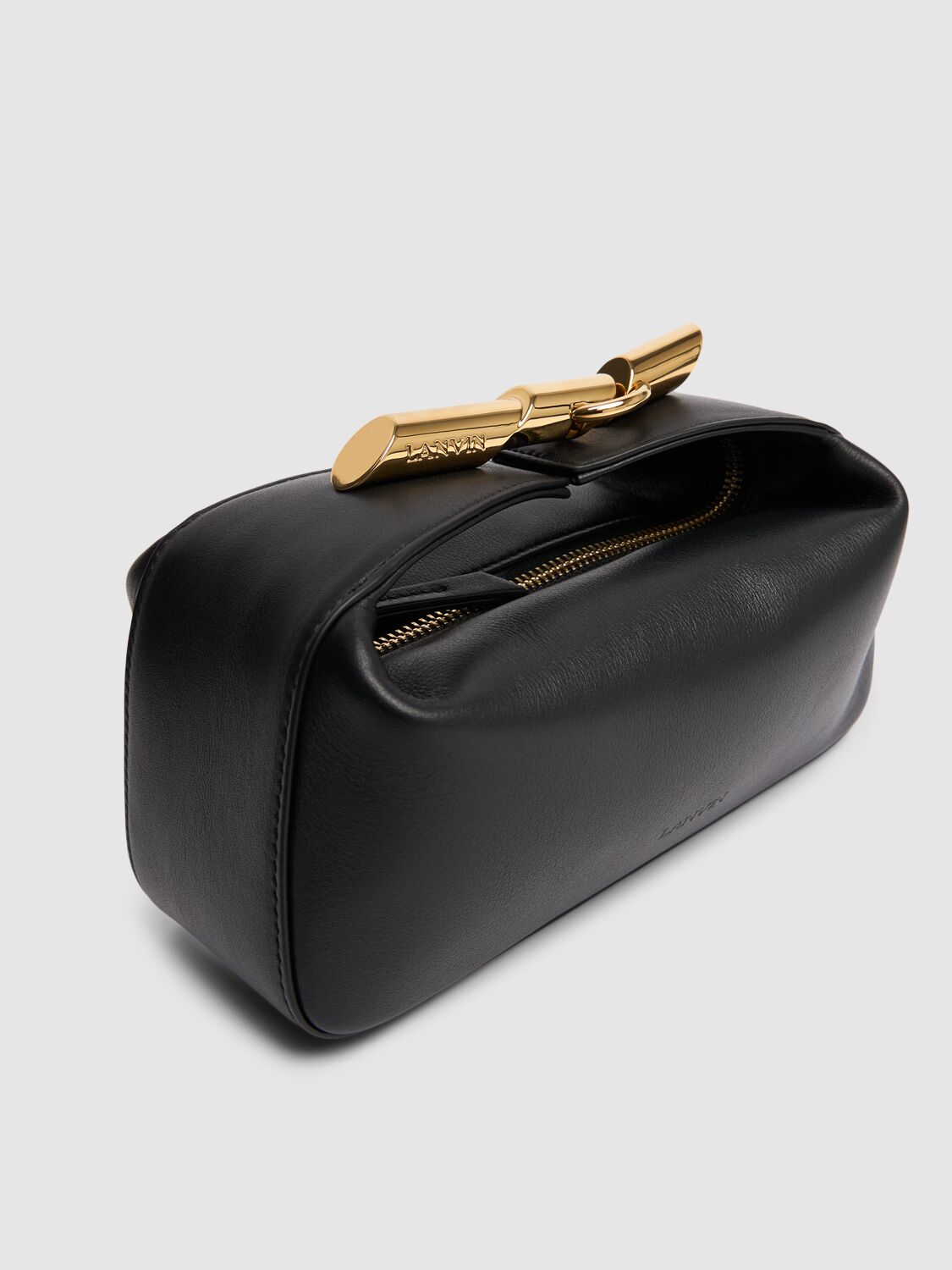 Shop Lanvin Haute Sequence Leather Clutch In Black
