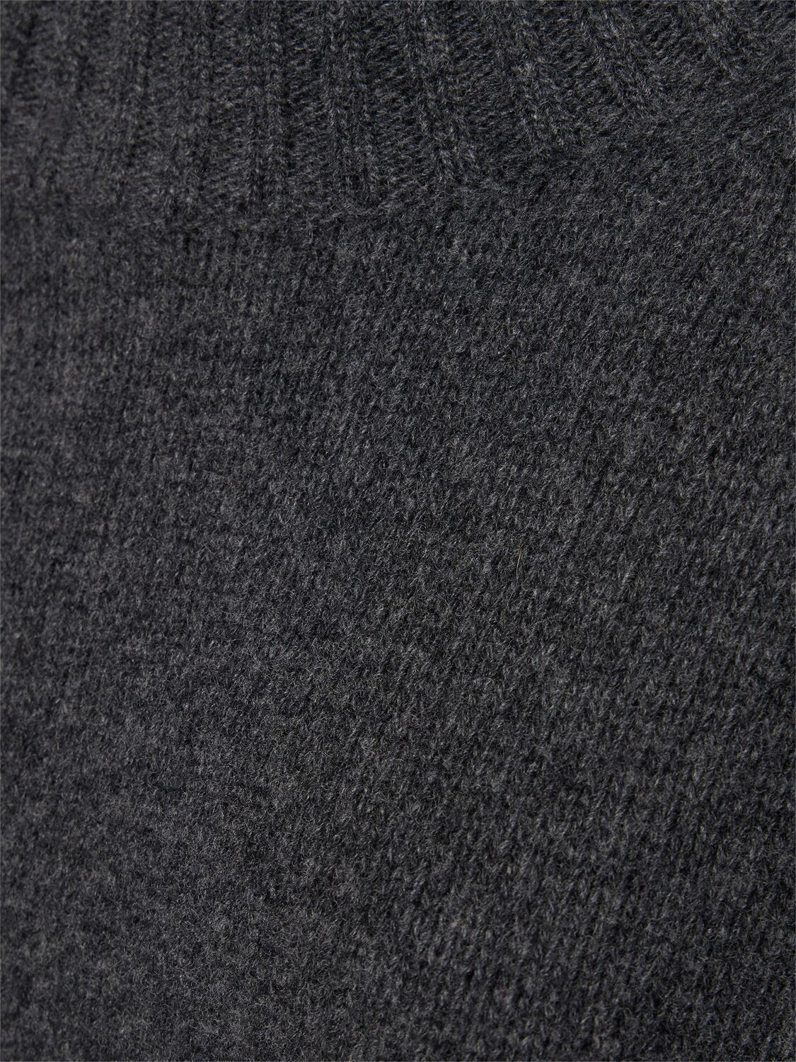 Shop Soeur William Wool Knit Turtleneck Sweater In Dark Grey