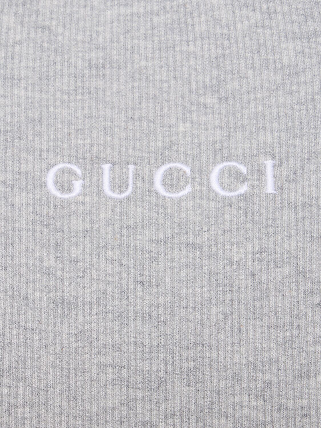 Shop Gucci Cotton Blend Tank Top W/ Web In Grey,mix