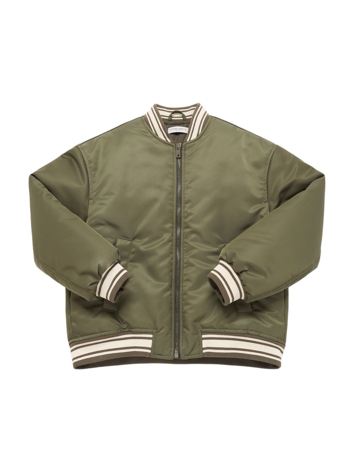 Golden Goose Journey Nylon Bomber Jacket In Green