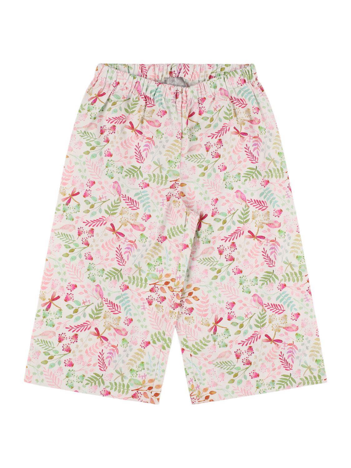 Il Gufo Kids' Cotton Poplin Trousers In Pink,white