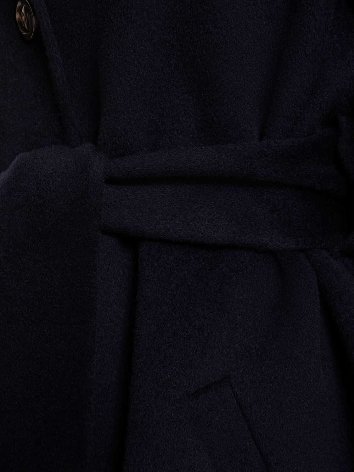 Shop Soeur Cesar Wool Blend Long Coat In Navy