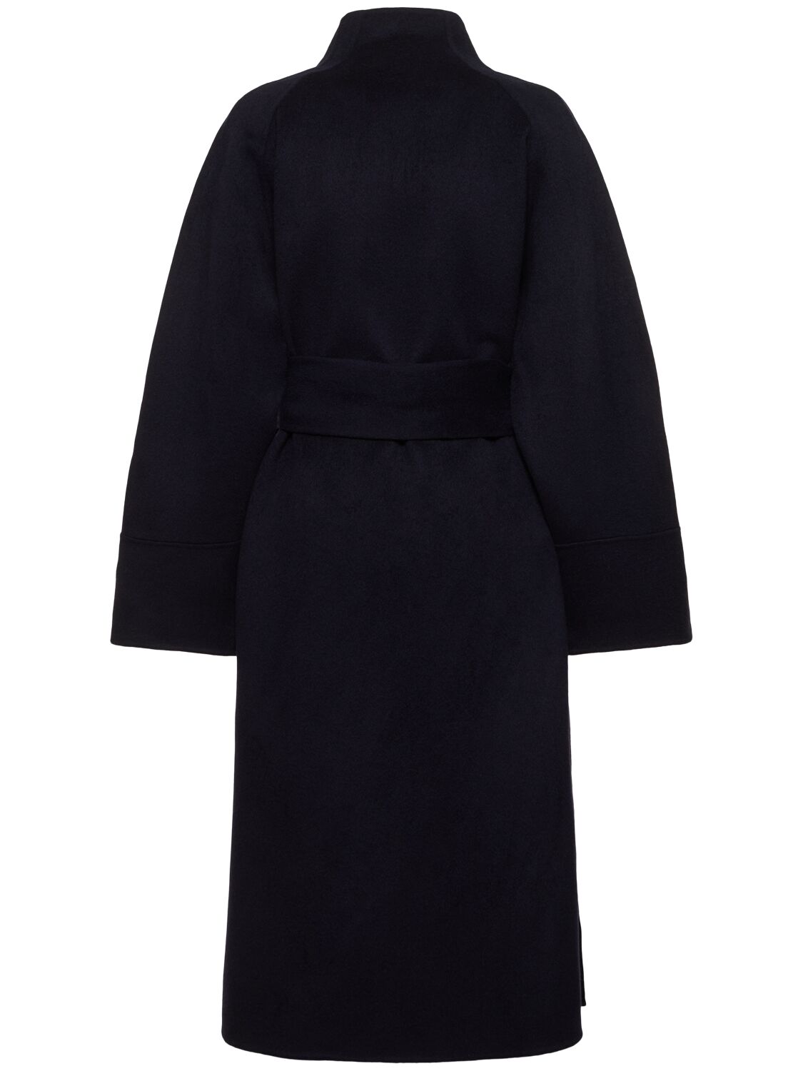 Shop Soeur Cesar Wool Blend Long Coat In Navy