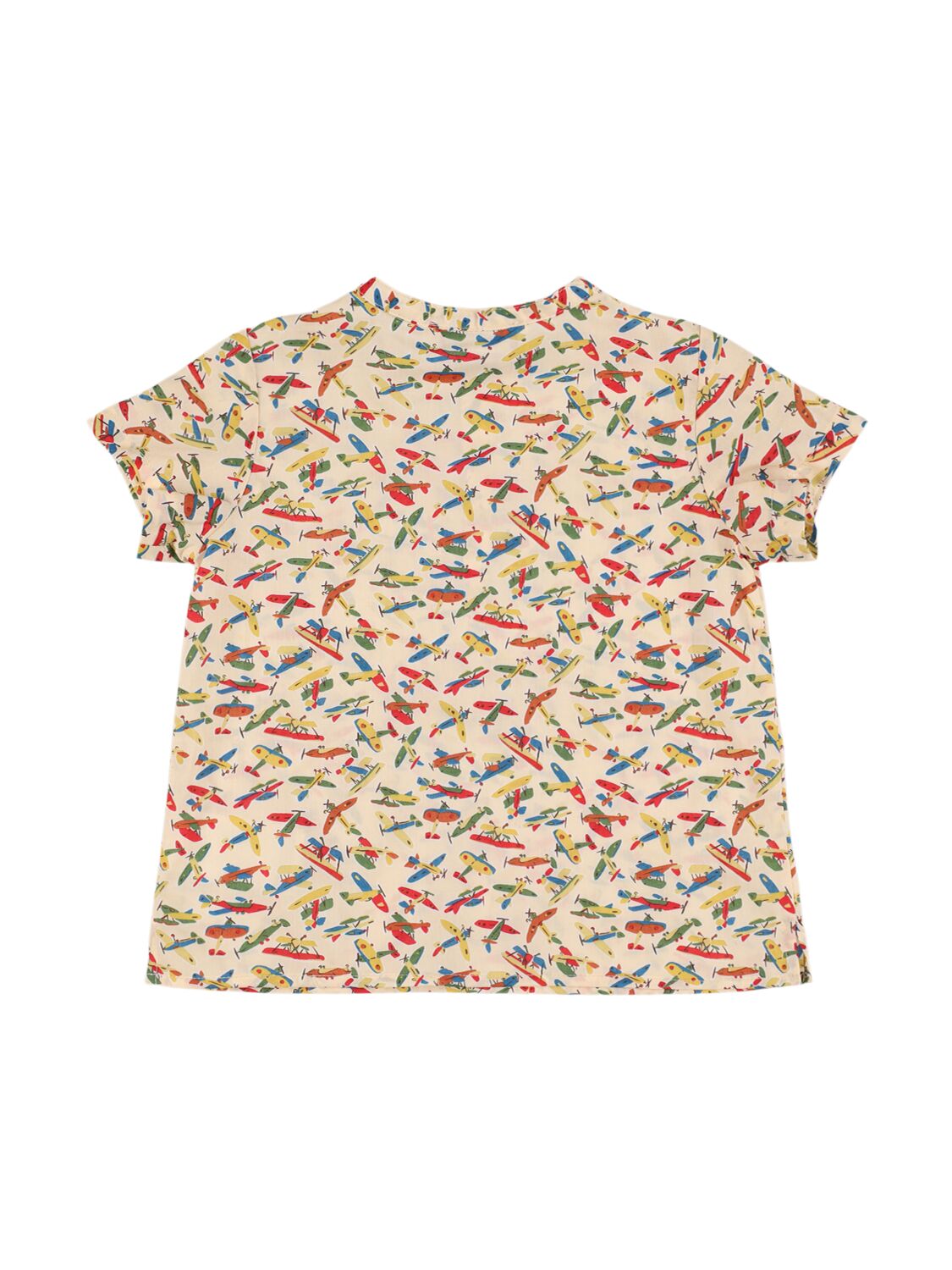 Shop Bonpoint Cotton Poplin Shirt In Multicolor