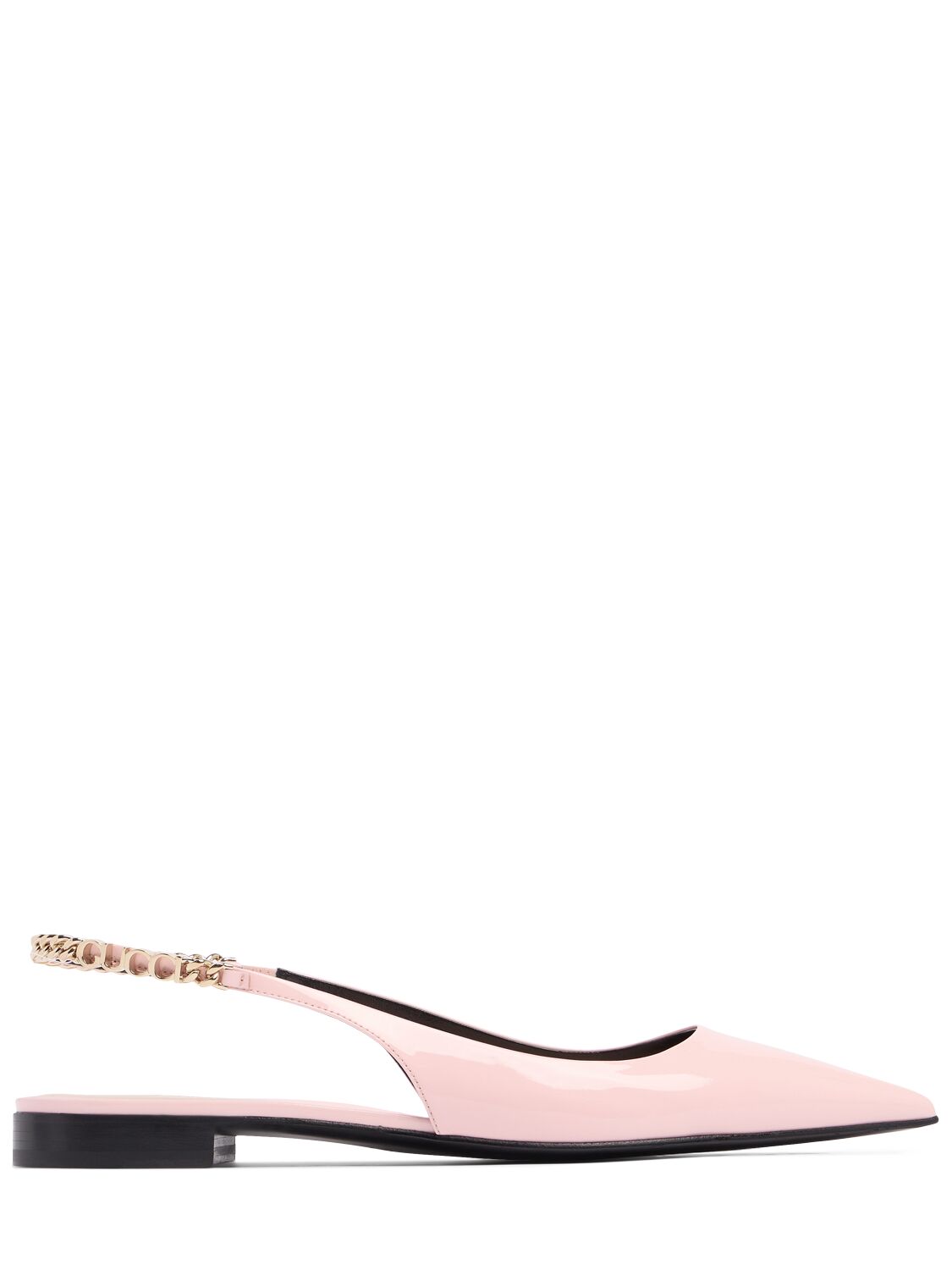 Gucci Signoria Leather Slingback Flats In Candy Cotton