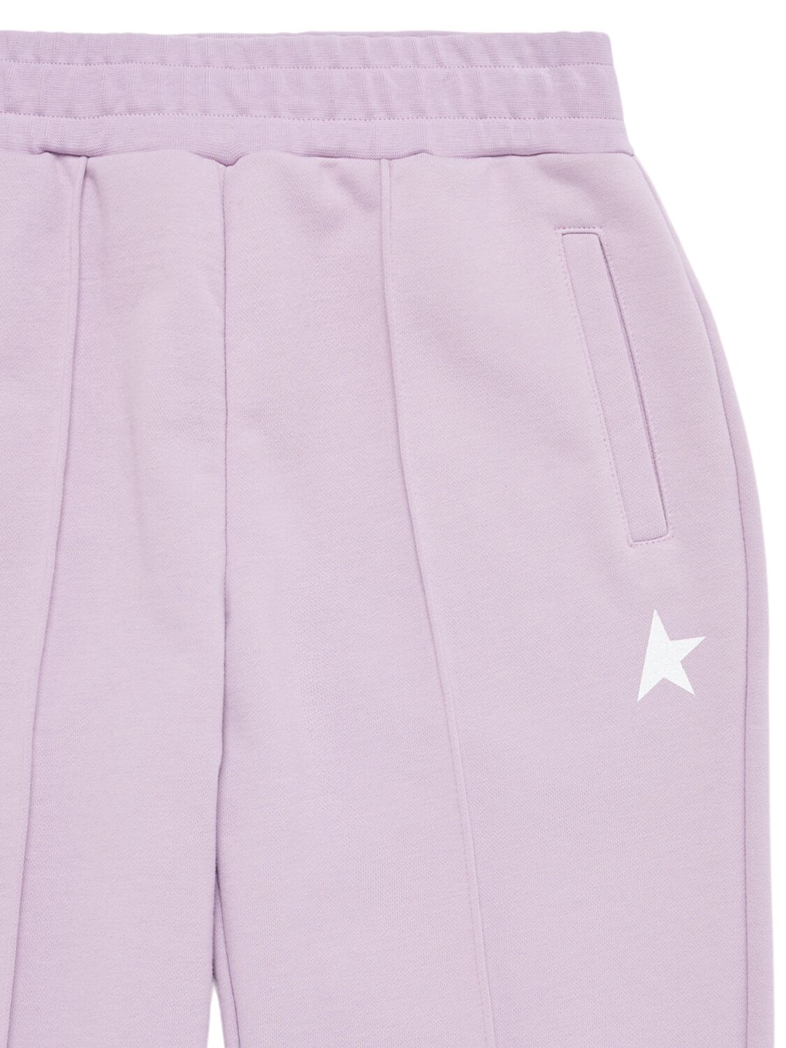 Shop Golden Goose Star Cotton Blend Jogging Pants In Fair Orchid