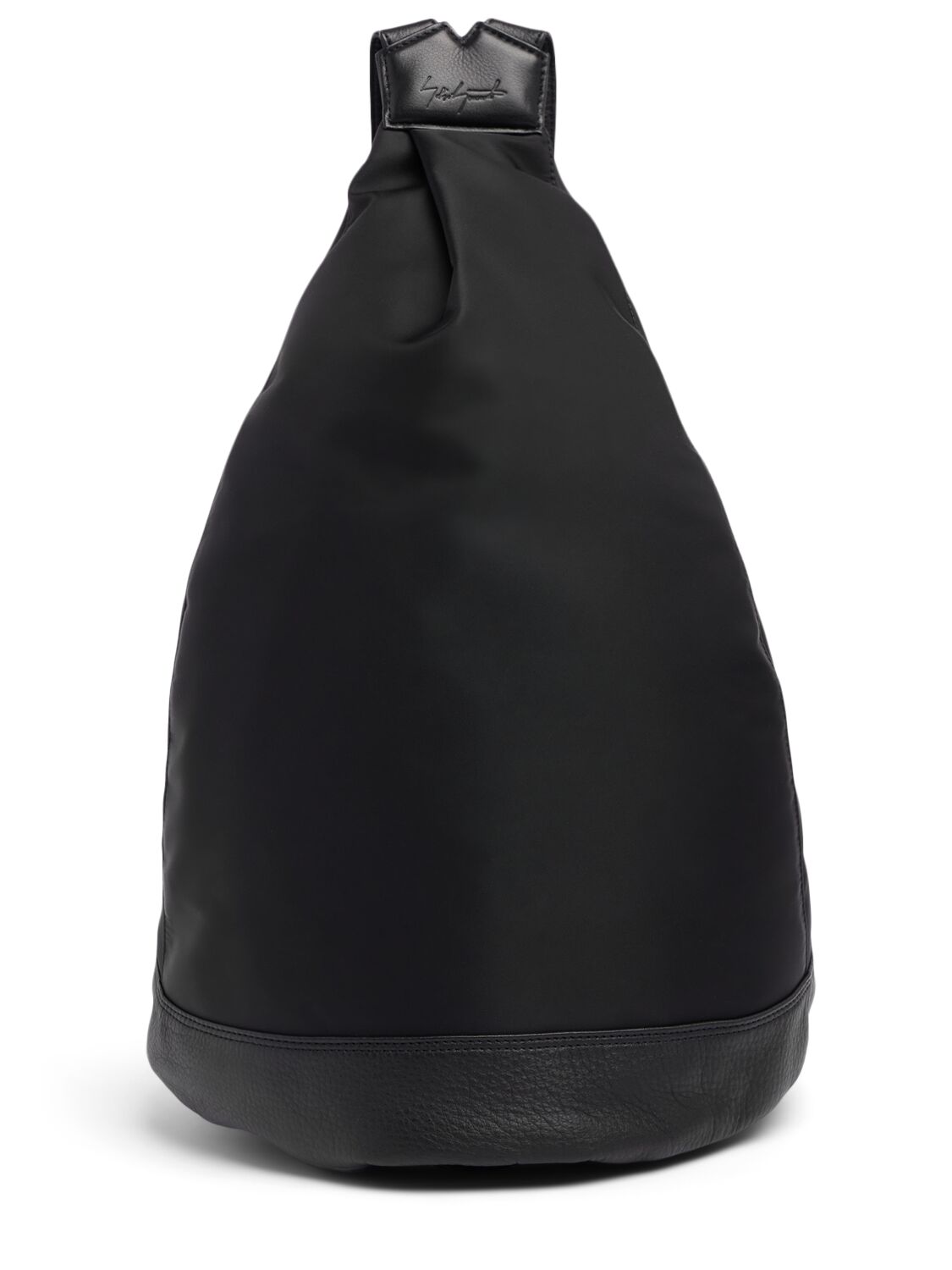 Yohji Yamamoto Hakama Nylon & Leather Backpack In Black