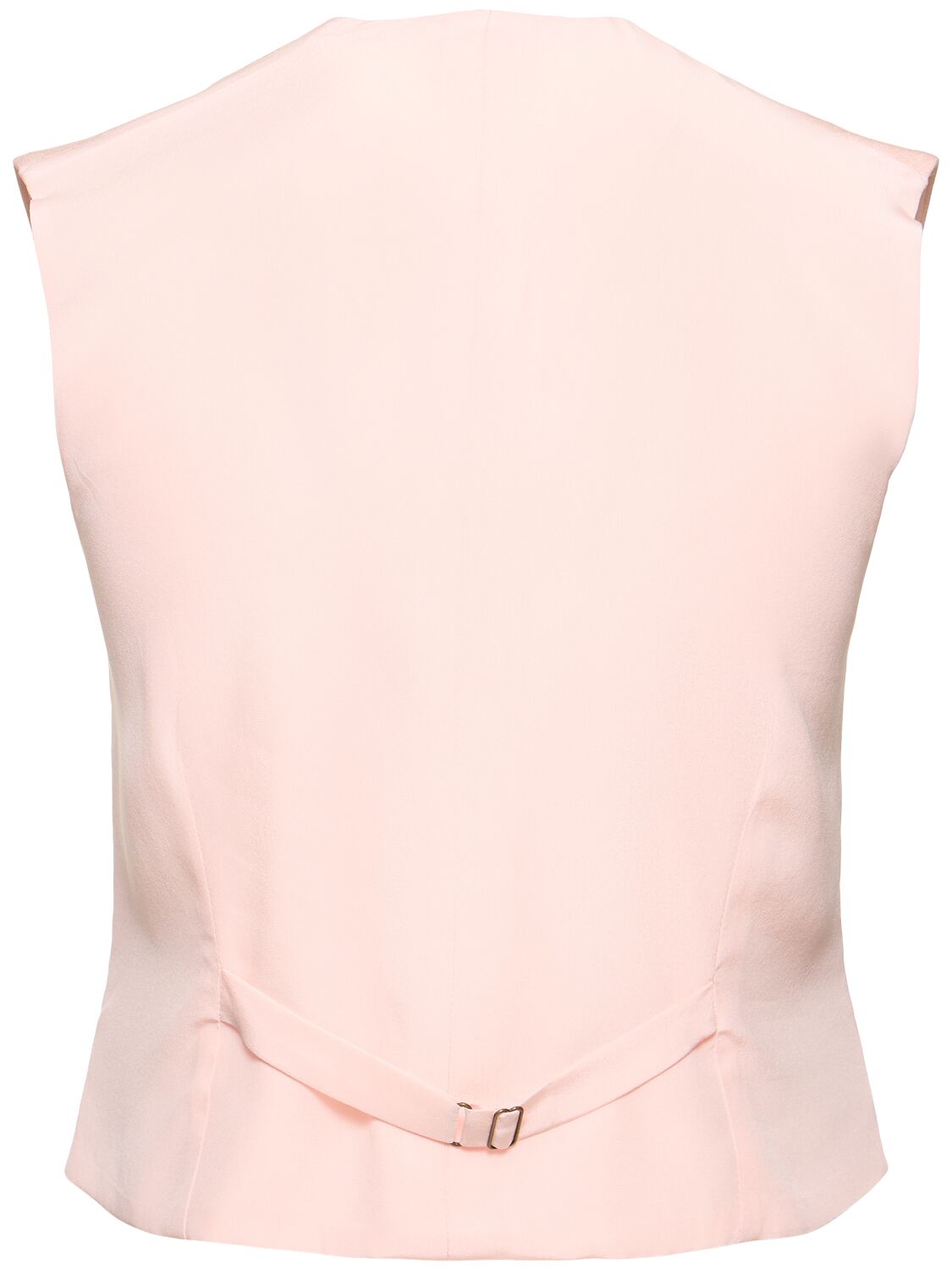 Shop Petar Petrov Silk & Hemp Tailored Vest In Light Pink